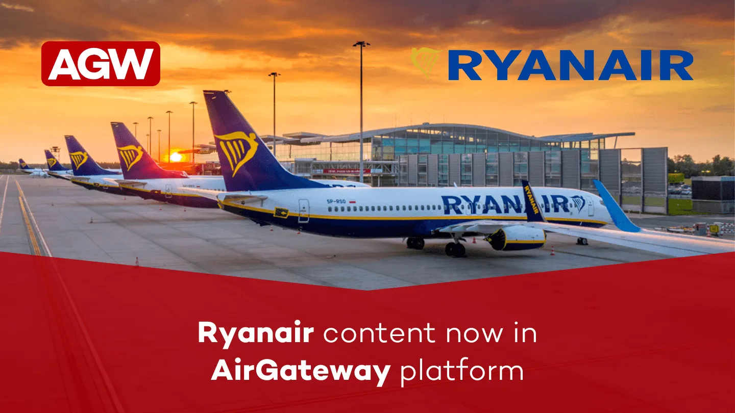 Ryanair content now available on AirGateway, facilitated by Kyte